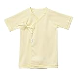 MIKIHOUSE(ミキハウスベビー)『ピュアベール』天使のはぐフライス短肌着 50cm,黄