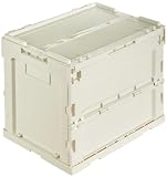 トラスコ中山(TRUSCO) 薄型折りたたみコンテナ フタ付 収納ケース 収納ボックス オフホワイト 20L TR-SC20-A-OW