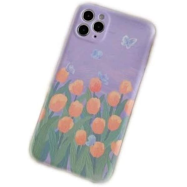 Amazon Co Jp Iphone ケース チューリップ花油絵かわいい スマホ ケース Iphone 11 Pro パソコン 周辺機器