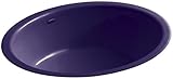 KOHLER K-2816-P5-30 Iron Flute Bathroom Sink, Iron Cobalt [並行輸入品]