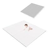 大阪熊 シームレスプレイマット 200×180 リバーシブル 収納しやすい 厚手 折りたたみ ノンホルム 抗菌 防水 防音 床暖房対応 プレ