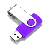 USBメモリ パープル 32GB USB2.0 USB キャップレス フラッシュメモリ 回転式 おしゃれ コンパクト