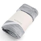 bon moment 毛布 伝説の毛布 シングル レギュラー マイクロファイバー 洗える／ボンモマン (ライン／グレー, シングル(W140×H200), レギュラー)