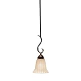 3427TZ Willowmore 1LT Mini-Pendant, Tannery Bronze Finish with Distressed Umber Etched Glass [並行輸入品]