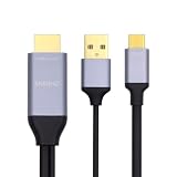 xiwai リバーシブル HDMI - USB-Cケーブル 4K HDMI 1.4 ソース - USB 3.1 Type C オス HDTVコード ノートパソコンモニター用 1.8m