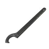 uxcell　フックスパナレンチ　炭素鋼　ブラック　60g　代替品　手工具　140 x 20mm　フックスパナ　カーボンスチール