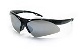 SAS Safety 540-0213 Diamondback Eyewear with Chamshell Smoke Mirror Lens & Black Frame