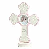 Nat and Jules Baby's Baptism Cross Frame, Pink by Nat and Jules [並行輸入品]