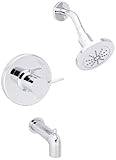 Danze D511030T Amalfi Single Handle Tub and Shower Trim Kit with Efficient Flow Showerhead, Chrome b