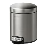 mVm ゴミ箱 ペダル式 ふた付き 3L容量 スリム おしゃれ ステンレス ダストボックス 指紋防止 キッチン リビング トイレ 洗面所隙間 オフィス用 丸形 グレー