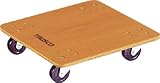[N-5078750]ＴＲＵＳＣＯ　合板平台車プティカルゴ　４５０Ｘ４５０　ゴム車 PC4545G