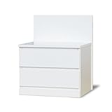 ISSEIKI プリンターカート ホワイト 幅50 エナメル鏡面仕上げ 木製家具 【CA-30-2】