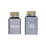 xiwai USB 3.1 フロントパネルヘッダー オス Type-E to Type-A & Type-C USB-C マザーボード拡張データアダプター 2個