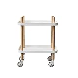 Clothink サイドテーブル サイドワゴン キャスター付き ワゴン 木製 収納ワゴン キッチンワゴン キッチン収納 ミニテーブル ナイトテーブル ベッドサイドテーブル ソファサイドテーブル