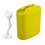 (Solid Mustard Green) - koziol HOT STUFF Coffee, Tea, Sugar. Storage Container 500 g, solid mustard