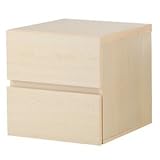 ユニットBOXラック (コンビネーションラック) 2段 引き出し付き 幅39cm×高さ39cm UNB-2SD1NA ナチュラル