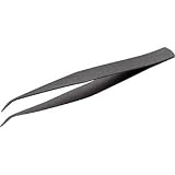 トラスコ中山:TRUSCO ステンレス製ピンセット フッ素コートタイプ 125mm 曲爪 TSP-43 型式:TSP-43