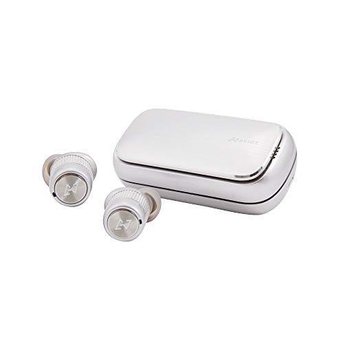 AVIOT TE-BD21f トゥルーワイヤレスイヤホン 完全ワイヤレス Bluetoothイヤホン iPhone アンドロイド SBC AAC aptX 対応 防水 IPX5 通話 最大7時間 イヤーピース S/M/L SpinFit CP355 SS/S/M 付属 (シルバー)