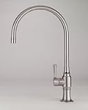 Jaclo 1075-BC-PSS 10" Swivel Spout Faucet with Black Contemporary Ceramic Lever, Polished Stainless 