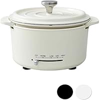 [山善] 電気鍋 IH直火対応 グリル鍋 マットホワイト EGD-D650(MW) [メーカー保証1年]