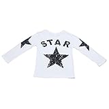 Karchi 可愛い Tシャツ　ドレス　セット　衣装　幼児　子供　　かわいい　綿　服　Tシャツトップ　　　衣装　贈り物 (100, ホワイト)