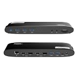 WAVLINK Universal Dual 5K DisplayLink ドッキングステーション｜USB-C ノートPC用 14-in-1 ハブ｜100W PD充電｜DP×2・HDMI×2・USBポート×5・有線LAN・SD/TF・オーディオ端子｜Mac M1/M2/M3/M4 & Windows 対応