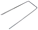 【 SMILE ALL 】 コ型止め ピン 15cm 50本 セット 角形 鉄製 除草 防草 シート 用 土木 ブルーシート (50)