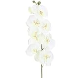 Diyの装飾花人工蝶蘭シルクフラワー装飾花ホームリビングルーム結婚式装飾E5M1-白い