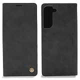 [TKPRODUCT DESIGN] Galaxy S22Plus ケース 手帳型 galaxyケース (カード収納付き) カバーケース (ブラック/S22Plus)