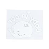 EFORCAR ( R ) 1pcs Baby in Carバンパーロッカーステッカーfor Boyホワイト