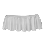 bkb Solid Ruffled Round Crib Skirt, White by bkb