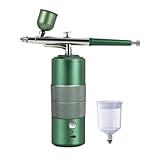 CAZSTYK ハンドヘルドエアブラシスプレーガンセットポータブルワイヤレスエアブラシ充電式ハンドエアブラシセットメイクアップケーキデコレーション用