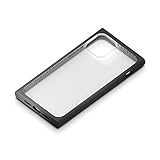Premium Style iPhone 12 mini用 ガラスタフケース スクエアタイプ ブラック PG-20FGT05BK
