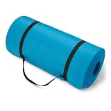 Amazonベーシック ヨガマット 厚め 25mm キャリーストラップ付 トレーニングマット ストレッチマット ピラティスマット