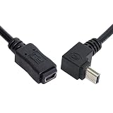CYケーブルMini-USB 5 Pinオス〜Mini-USB 5 inメス90度上角延長ケーブル