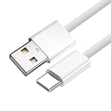 xiwai USB 延長 USB-C Type C オス - Type-A オス 15W 5V3A 電源 480Mbps データケーブル ホワイト スリーブ 携帯電話&タブレット用 100cm