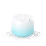 【最新型＆ミニ】 Bluetooth スピーカー IPX7 完全防水 ポータブル 小型 持ち運び 超軽量 コンパクト 大音量 ワイヤレス 12時間連続再生 ブルートゥース ハンズフリー通話 マイク内蔵 360°サウンド ぶるーとゅーすスピーカー お風呂 アウトドア/屋外/キャンプ/釣り/サイクリング/水泳/車載/テレワーク/プレゼント Android/iPhone 対応（ブルー）