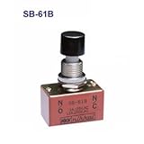 NKKスイッチズ SB-61B ２極双投　端子はんだ　電流容量抵抗負荷ＡＣ１２５Ｖ　３Ａ　小形押ボタンスイッチ