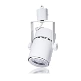 Allegro Lighting 業務用 大光量 ダクトレール用 LED スポットライト LED一体型 電球内蔵 ハロゲン160W形相当 ライティングレール専用 ダクトレール レールライト 電球色 自然色 昼白色 ダクトレール用照明 一体式 おしゃれ照明 スポット ダイニング 間接 (電球色-白器具, 1セット)