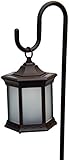 Starlite Garden and Patio Torche Solar Lantern with Shepherds Hook in Frosted Glass [並行輸入品]