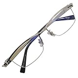 OTC ブルーライトカット 老眼鏡 おしゃれ ちょい悪 かっこいい ナイロール 002 (2.5度数, SV超幅広)