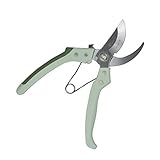Worth Garden Bypass Pruner Japanese Sk5 Steel Trimmer 8 Inches Pruning Shears Reinforced Nylon & TPR