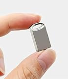 ミニUSBフラッシュドライブ メタルUSBスティックメモリースティック 32GB 64GB 128GB キーリングペンドライブ サムドライブ データストレージスティック シルバー (USB 3.0 64GB)