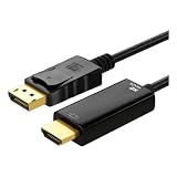 ノーブランド品 DP to HDMI 変換ケーブル 4K@30Hz 1.8M 金メッキ ネクタ DP to HDMI ケーブル 単方向伝送 PC HDTV プロジェクター モニターに対応