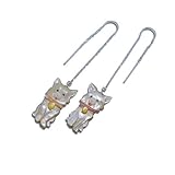 【にゃんこな日々】 夜光貝 猫 SV925 アメリカン ピアス