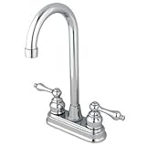 Elements of Design EB491AL Magellan 4" Centerset High-Arch Bar Faucet, 4-3/4" in Spout Reach, Polish