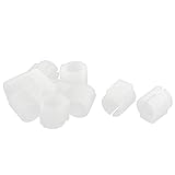 uxcell オフィス 椅子 パイプ 足クランプパッド フロア 滑走 U型キャップ ホワイト 14mm直径 10個入り