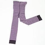(グレェド) Groedo オーガニックコットン キッズ レギンス パープル ストライプ サイズ 3-4 ( 100 - 110 )