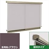 三協アルミ　ラクシェード　壁付タイプ　幅W2000mm×高さH600mm　ブラウン生地 　サンシルバー