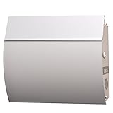 LEON (レオン) MB4801 郵便ポスト 壁掛けタイプ ステンレス製 鍵付き おしゃれ 大型 ポスト 郵便受け (マグネット付き) (MAIL BOXシート無し) シルバー